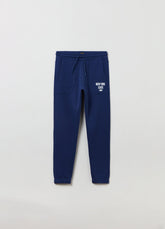 Ovs Fleece Joggers With Lettering Print